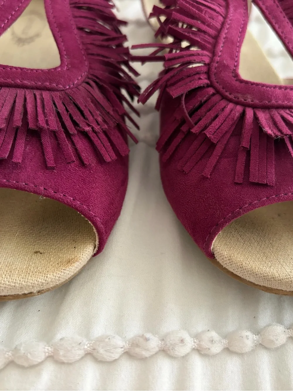 Joyfolie Delia Amethyst Boho Girls fringy Sandals